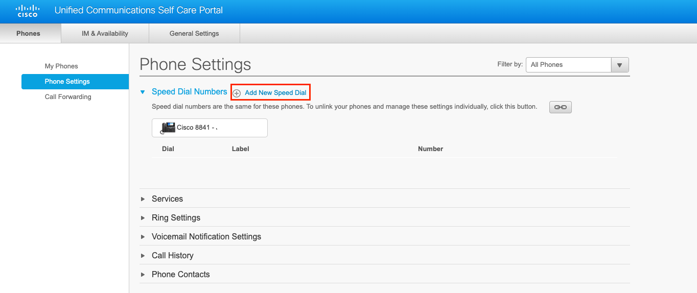 Adding New Speed Dial