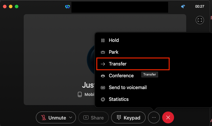 Webex Transfer 