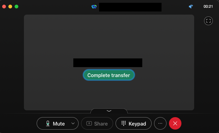 Webex Complete Transfer