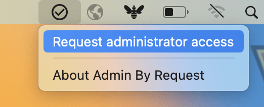 Request administrator access