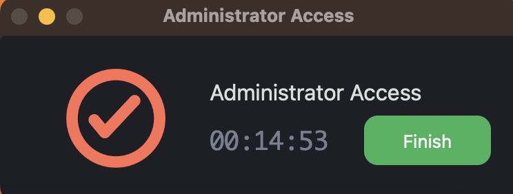 Admin Access Timer